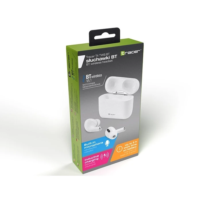 Bluetooth Handsfree Tracer T4 Tws White