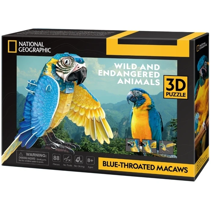 Παζλ 3d 88 Pieces Blue-Throated Macaws