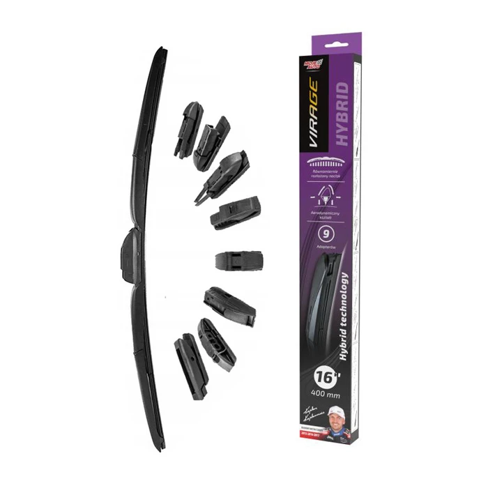 Υαλοκαθαριστήρας Moje Auto Hybrid 92-H16, 16" (400mm), 9 αντάπτορες