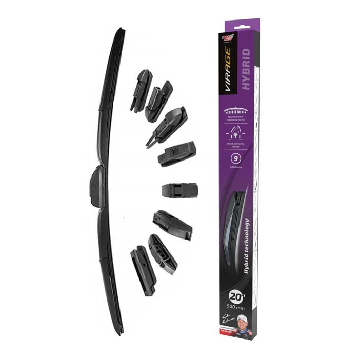 Υαλοκαθαριστήρας Moje Auto Hybrid 92-H20, 20" (500mm), 9 αντάπτορες