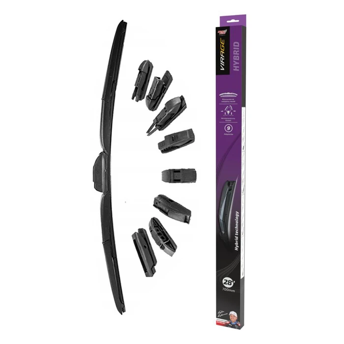 Υαλοκαθαριστήρας Moje Auto Hybrid 92-H28, 28" (700mm), 9 αντάπτορες