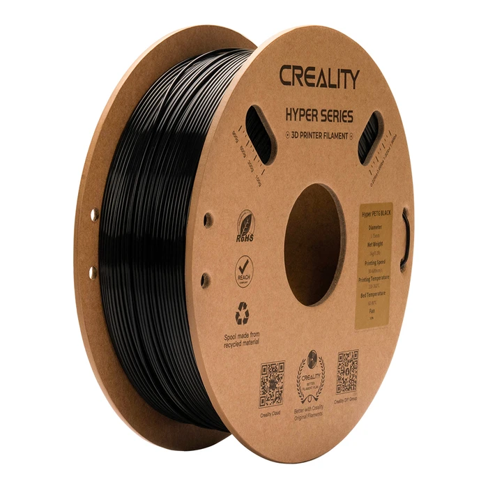 3D Printer Filament Creality Hyper-PETG Black fast print, chemical sunlight resist. 1kg 1.75