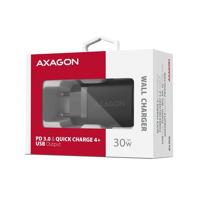 Φορτιστής Πρίζας Axagon Acu-Pd30 Pd&Qc Wall 30w 1x Port Usb-C