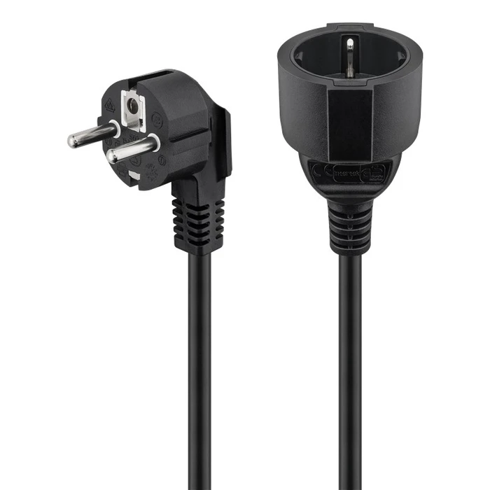 Μπαλαντέζα Goobay ρεύματος 93093, schuko, 3m, μαύρη