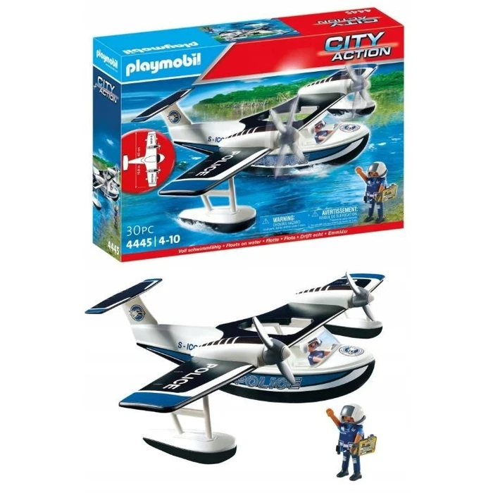 Playmobil Figures Set City Action 4445 Police Seaplane