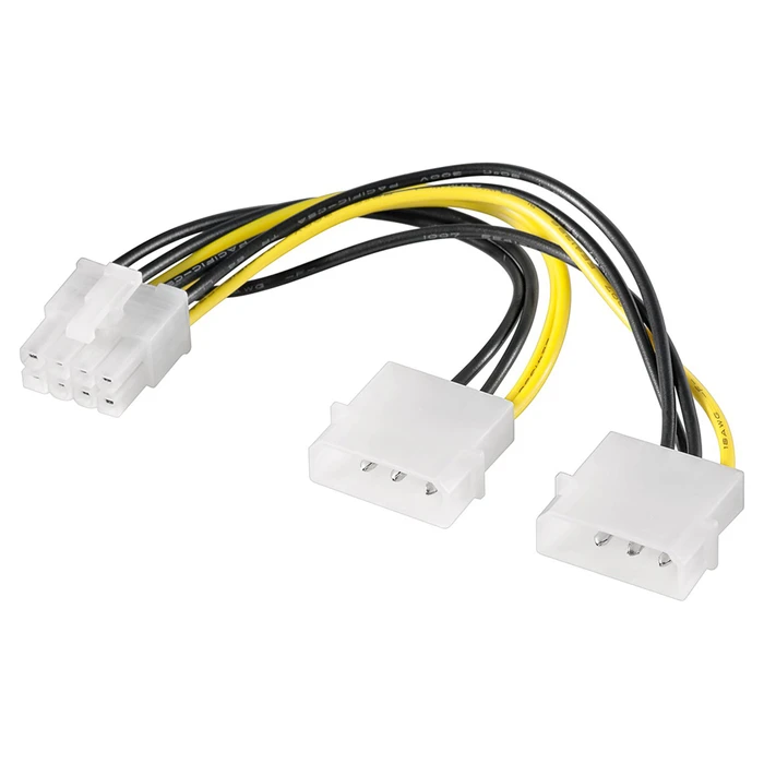 Καλώδιο Goobay 2x molex 4pin σε 1x 8pin 93241, 0.15m