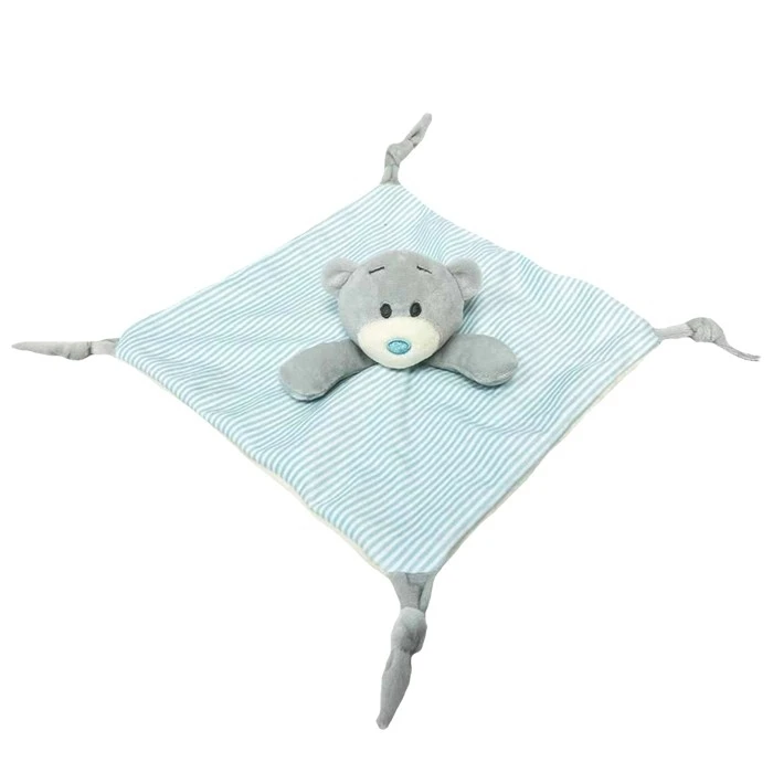 Πανάκι Μωρού Tulilo Cuddly toy Milus Bear blue-cream 25x25 cm