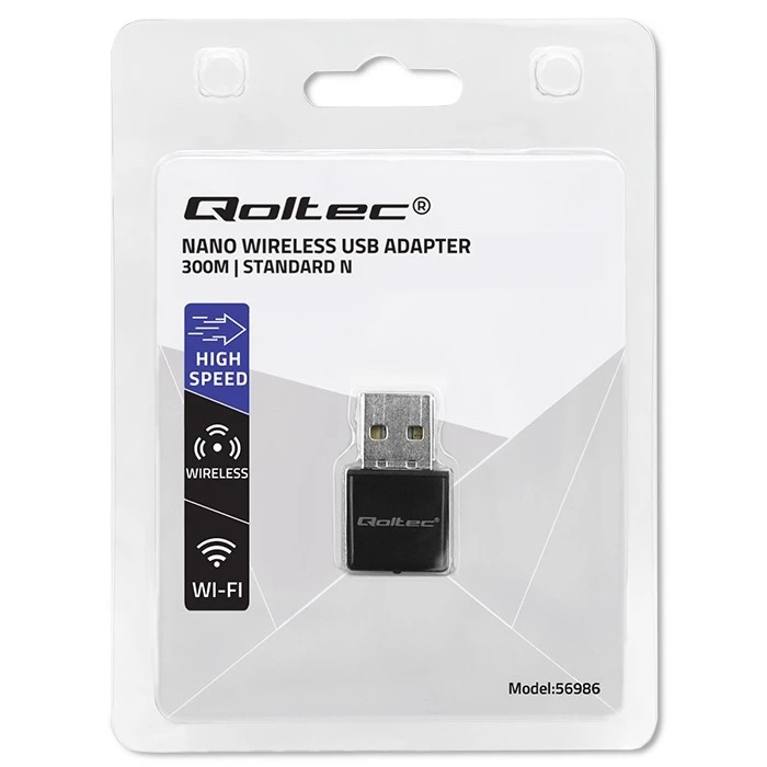 Αντάπτορας Δικτύου Qoltec NANO WiFi mini Standard N,USB 2.0