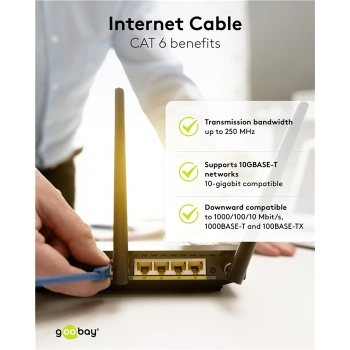 GOOBAY καλώδιο δικτύου CAT6 S/FTP 1m πορτοκαλί (93468)