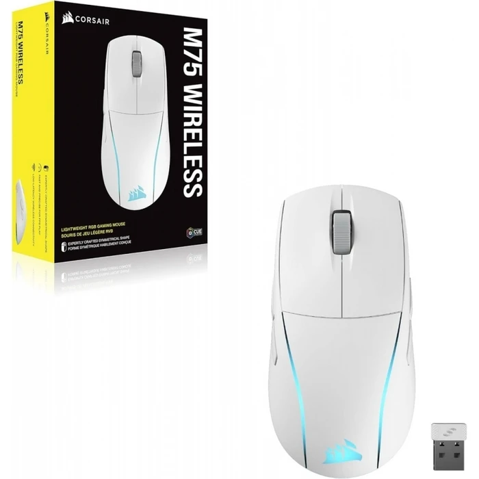Ποντίκι Gaming Ασύρματο Corsair M75 White Rgb