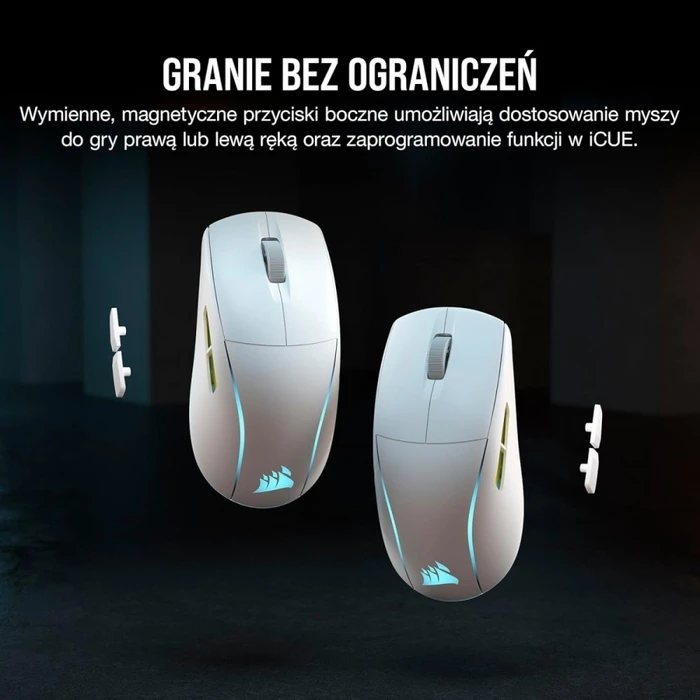 Ποντίκι Gaming Ασύρματο Corsair M75 White Rgb