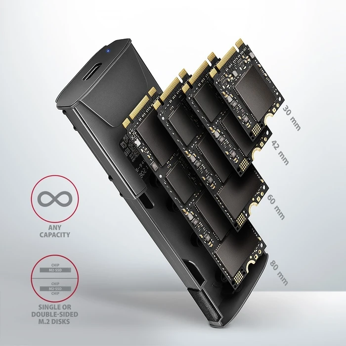 Θήκη Σκληρού Δίσκου Axagon Eem2-Gts2 Usb-C Enclosu Re Gen2 M.2 Nvme/Sata S