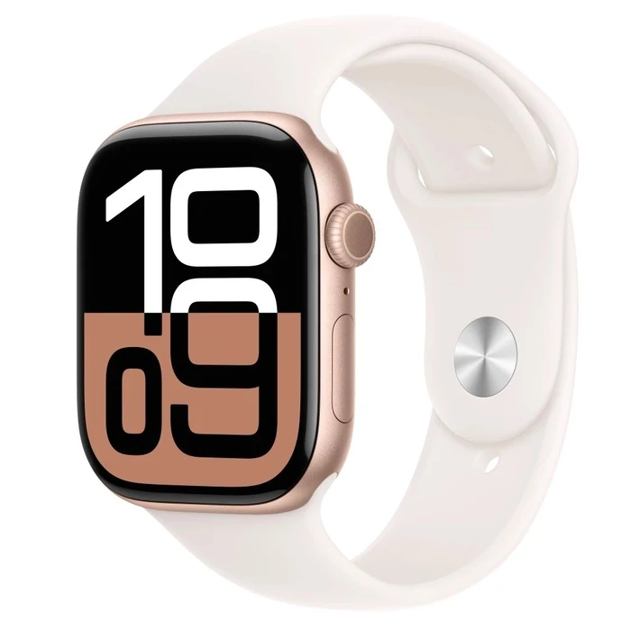 Smartwatch Apple Watch Series 10 GPS 46 mm Rose Gold Aluminium with Light Blush Sport - S/M