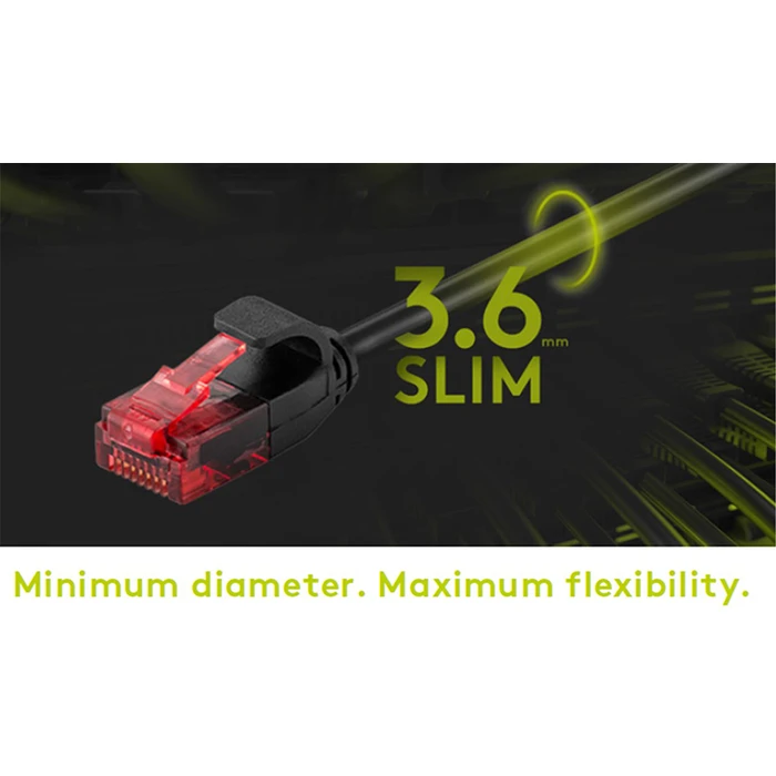 Καλώδιο Δικτύου Goobay 93751, CAT 6 U/UTP, slim, copper, 2m, γκρι