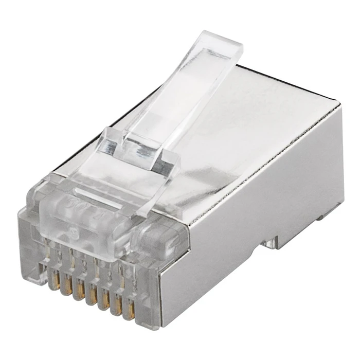 Βύσματα Δικτύου Goobay Rj45 93829, Cat 6 Stp, Μεταλλικό, 10Τμχ