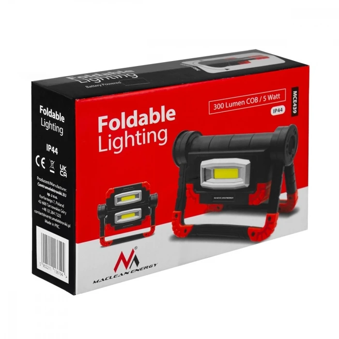 Φωτισμός Εργασίας Maclean LED COB 300LM FOLDING WORKSHOP LAMP