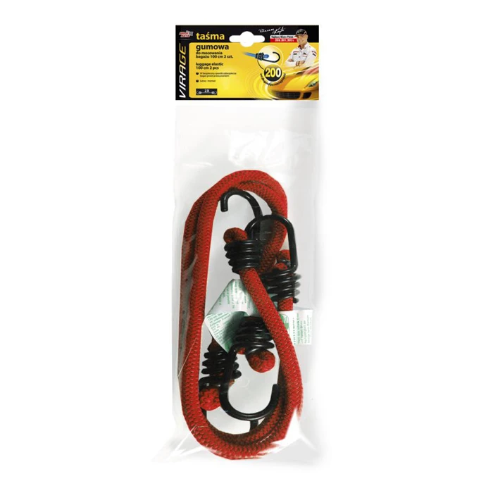 Ιμάντας Moje Auto ελαστικός πρόσδεσης φορτίου 93-005, 100cm, 2τμχ