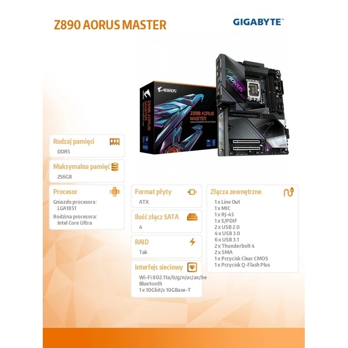 Motherboard Gigabyte Z890 Aorus Master
