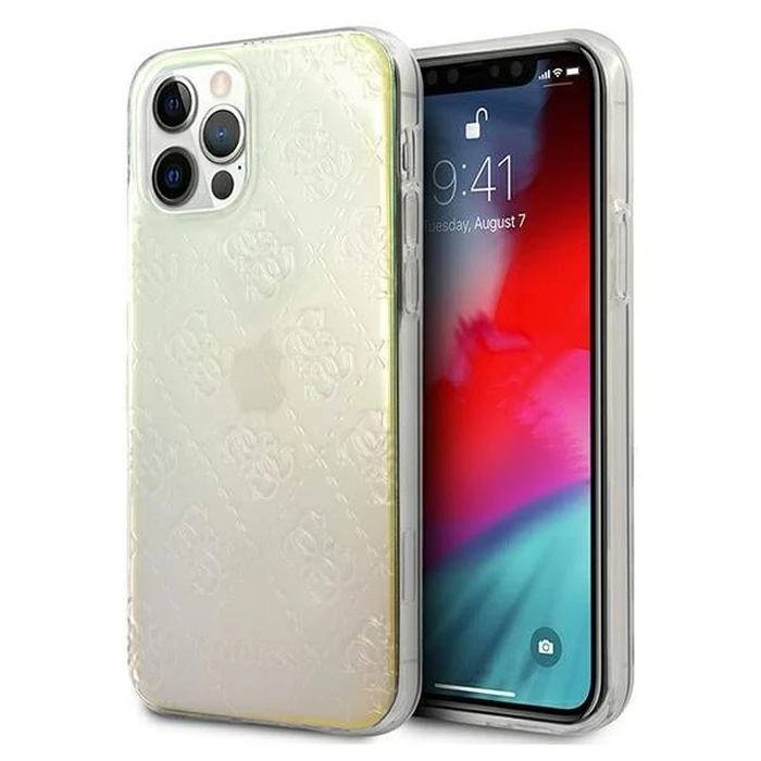 Guess GUHCP12L3D4GIRBL Apple iPhone 12 Pro Max iridescent hardcase 4G 3D Pattern Collection