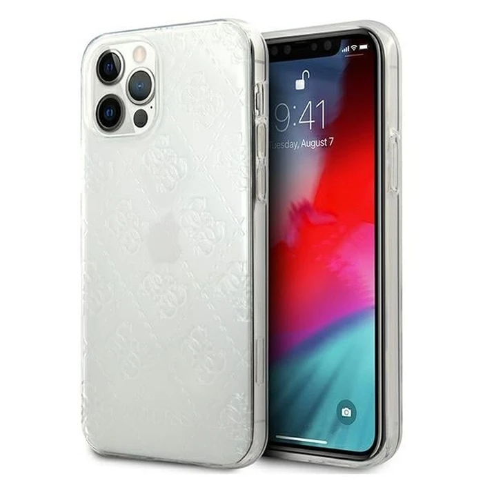 Guess GUHCP12L3D4GTR Apple iPhone 12 Pro Max transparent hardcase 4G 3D Pattern Collection