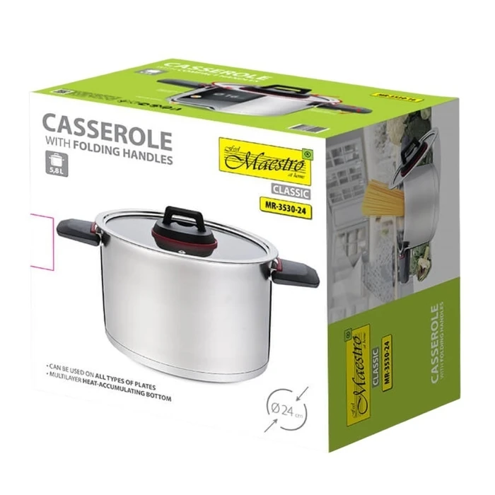 Κατσαρόλα Maestro with LID 24 cm, 5,5 l