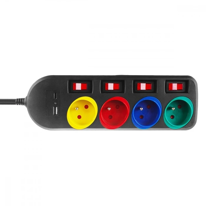 Πολύπριζο Maclean 4 Sockets 1,5m 1,5m Mce508 B