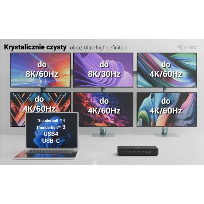 Docking Station i-tec Universal Docking Station 6x 4k/60hz Display Pd 140w