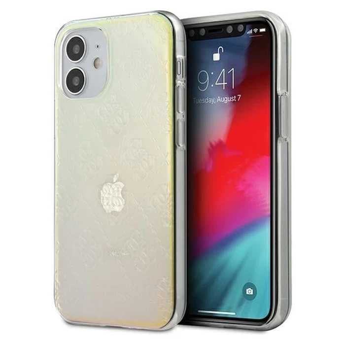 Guess GUHCP12S3D4GIRBL Apple iPhone 12 mini iridescent hardcase 4G 3D Pattern Collection