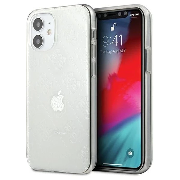 Guess GUHCP12S3D4GTR Apple iPhone 12 mini transparent hardcase 4G 3D Pattern Collection