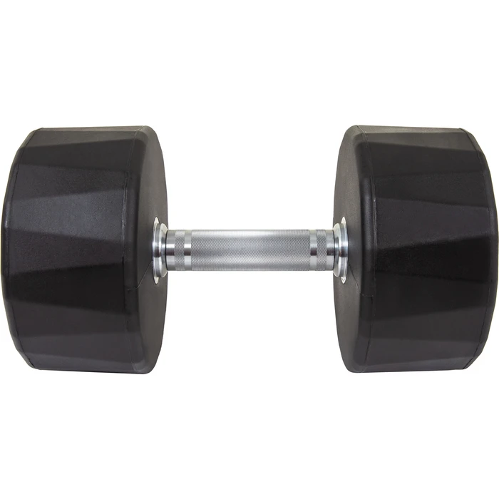 AMILA Polygon PU Series Fixed Dumbbell 35.0 kg (Chromed Handle)