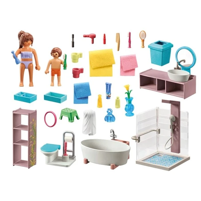Playmobil Figures Set My Life 71611 Bathroom