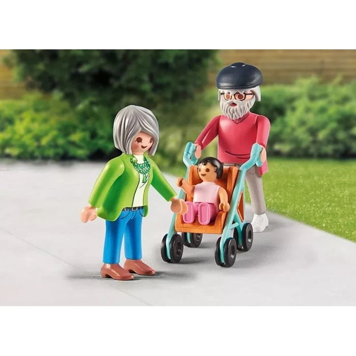 Playmobil Figures Set My Life 71613 Grandparents With Baby