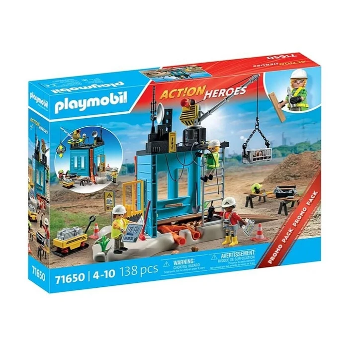 Playmobil Figures Set Action Heroes 71650 Construction Site