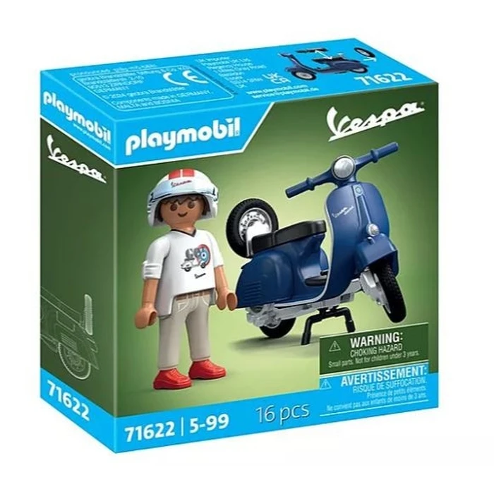 Playmobil Figures Set Vespa 71622 1969 Vespa 150 Sprint Veloce, Blue