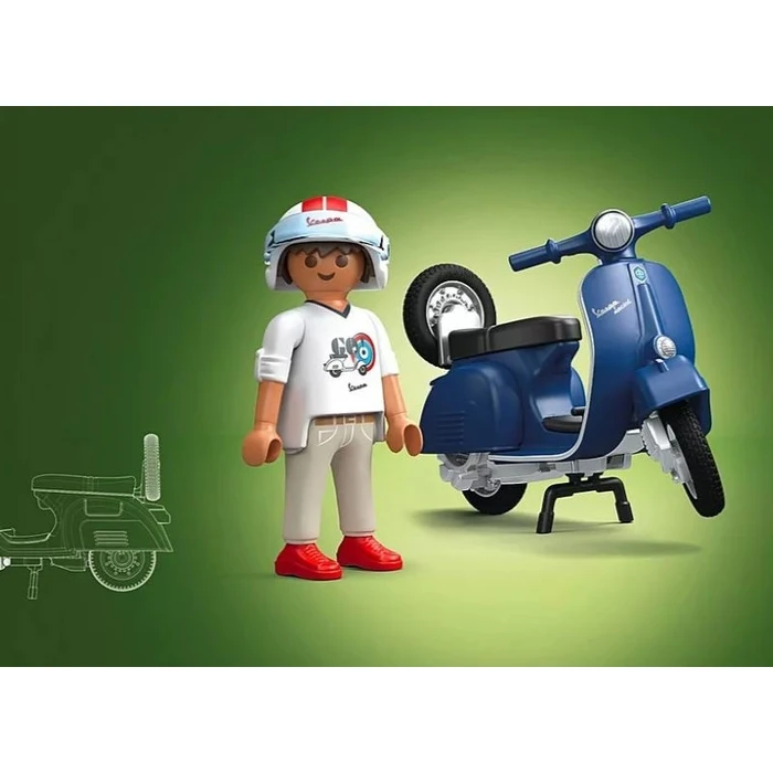 Playmobil Figures Set Vespa 71622 1969 Vespa 150 Sprint Veloce, Blue