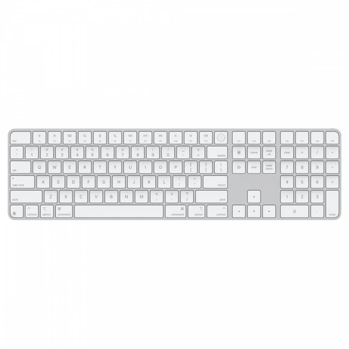 Ασύρματο Πληκτρολόγιο Apple Magic with Touch ID - US English - White Keys