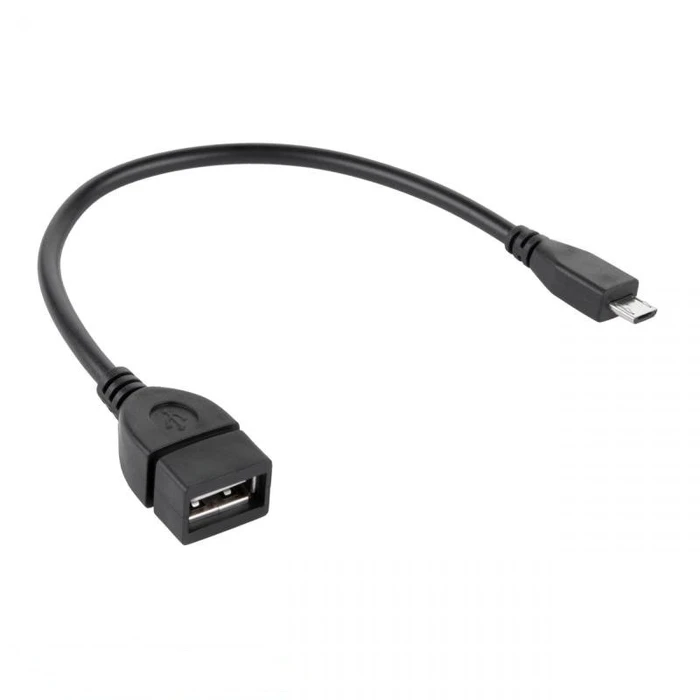 Αντάπτορας USB Cabletech OTG USB - microUSB 20cm Μαύρο