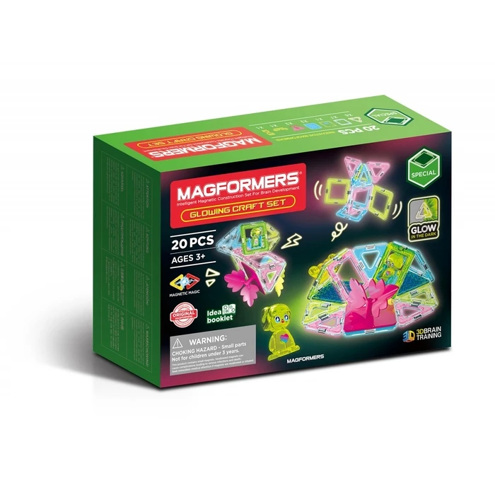 Παιχνίδι Κατασκευών Magformers Magnetic blocks Glowing Craft 20 pieces