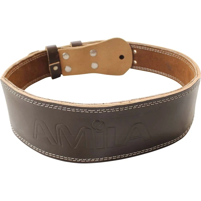 Ζώνη 'Αρσης Βαρών Amila Δερμάτινη Καφέ B Quality XL
