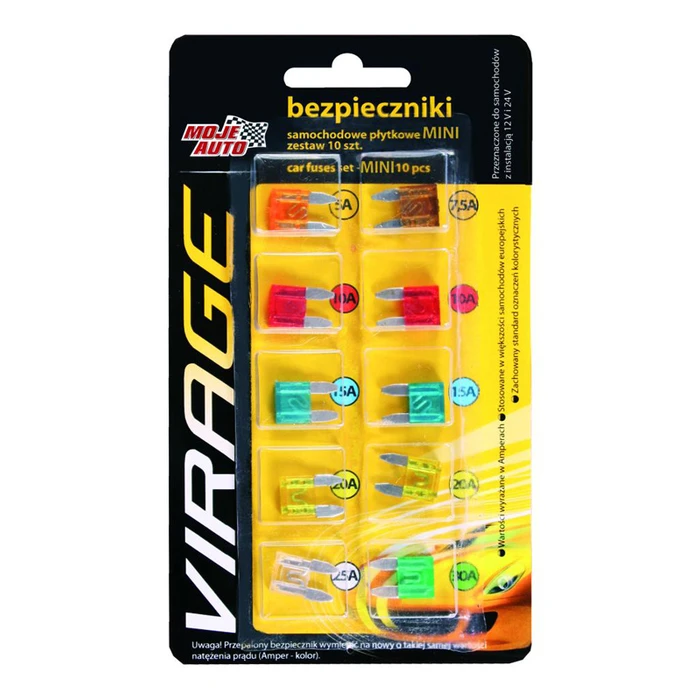 Σετ Μαχαιρωτών Moje Auto ασφαλειών αυτοκινήτου 94-016, 10τμχ