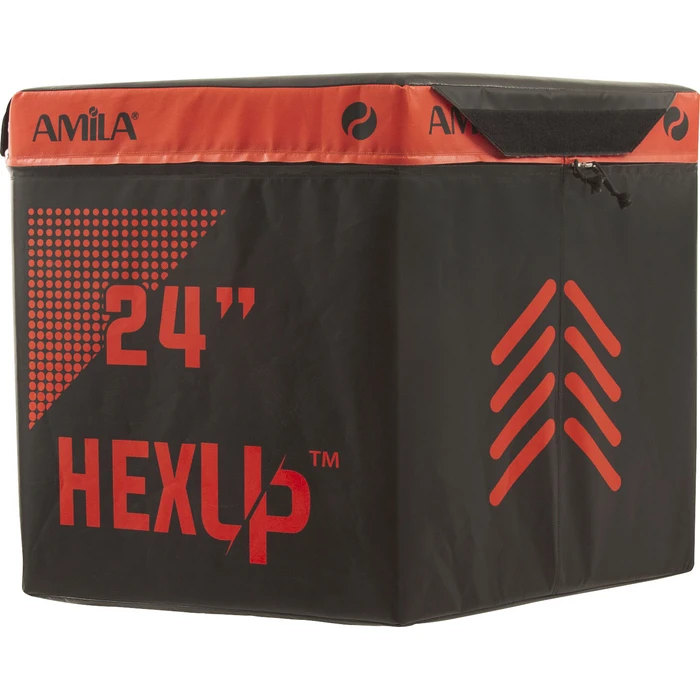Εξάγωνο Πλειομετρικό Κουτί Amila HEXUP 60cm Κοκκινο/Μαύρο