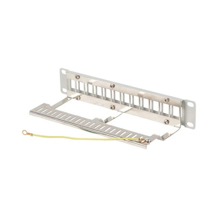 Patch Panel Lanberg 12 Port 1U 10 inch FTP for keystone modules, Gray