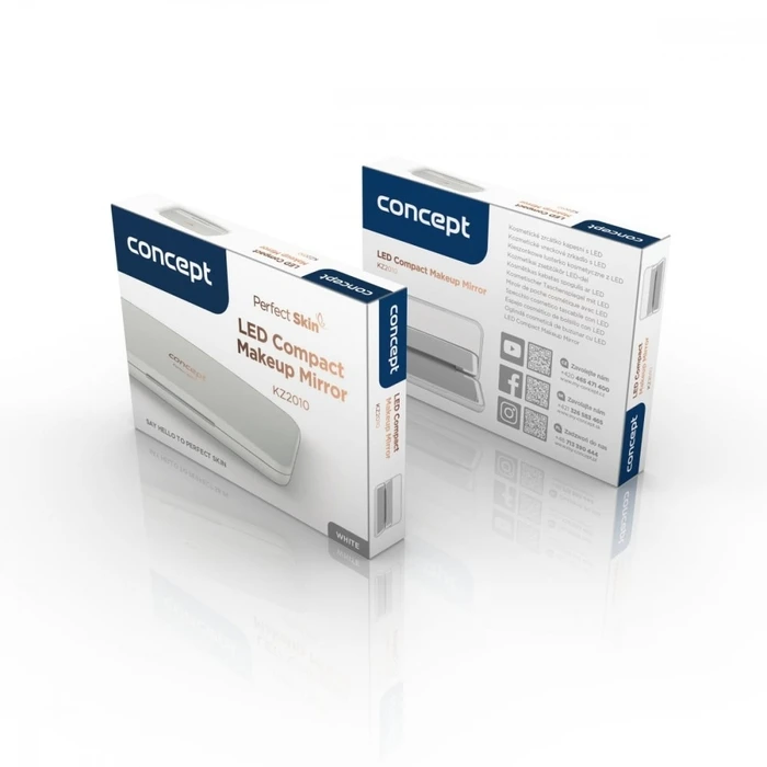 Καθρέπτης Μακιγιάζ Concept Pocket cosmetic with LED KZ2010 White