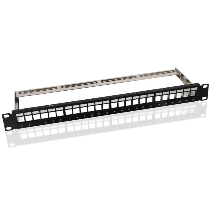 Patch Panel Goobay Keystone 95743, 19"/1U, 24x ports, μαύρo