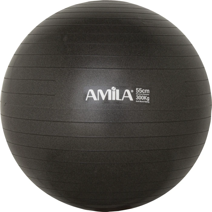 Μπάλα Γυμναστικής Amila Gymball 55cm Μαύρη