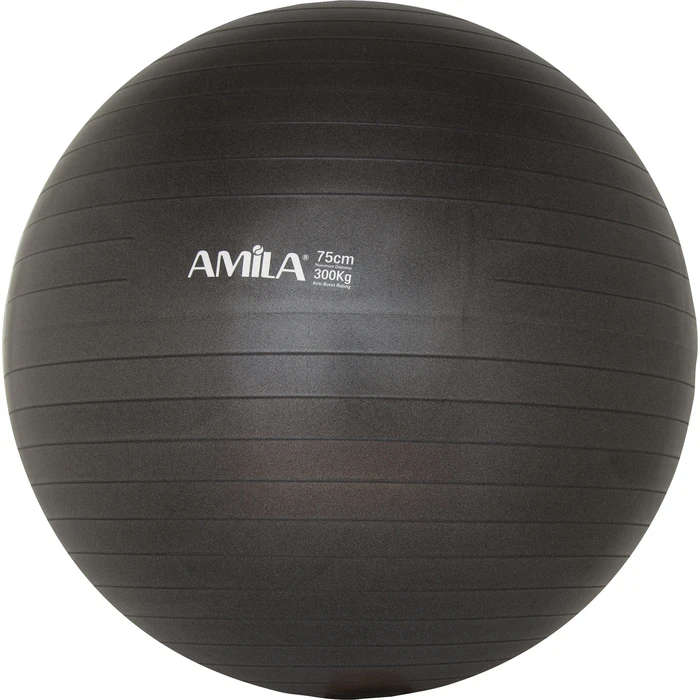 Μπάλα Γυμναστικής Amila Gymball 75cm Μαύρη