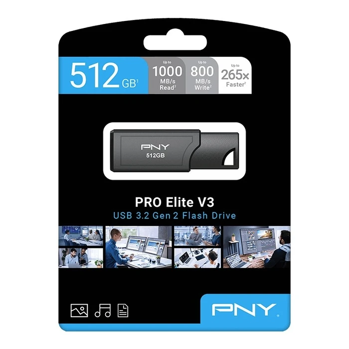 USB Flash 512GB PNY Pendrive ProElite V3 UA3.2 P-FD512PROV3-GE 