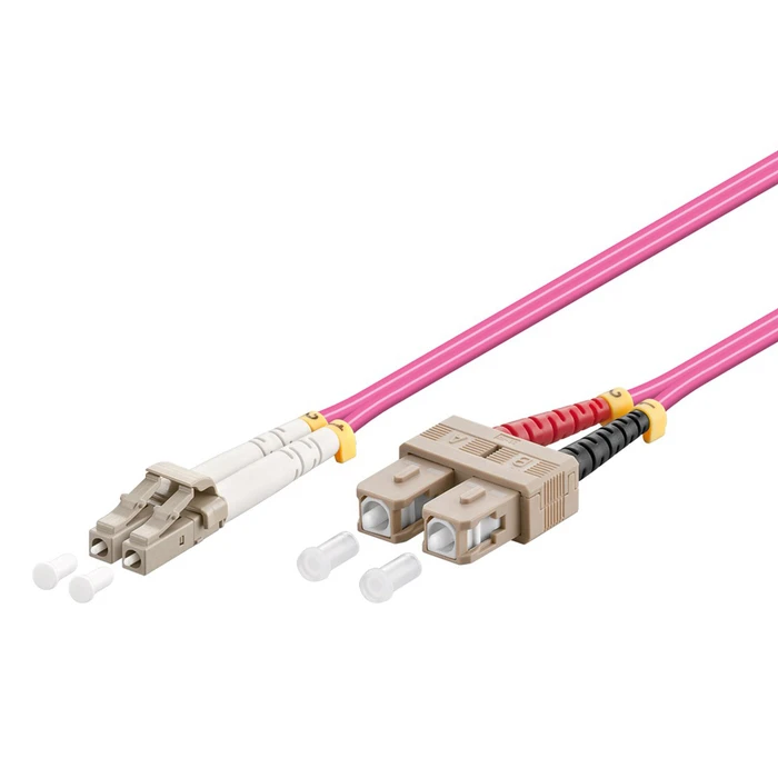GOOBAY Fiber Optic Cable LC UPC to SC UPC 95945 Multimode OM4 3m Violet