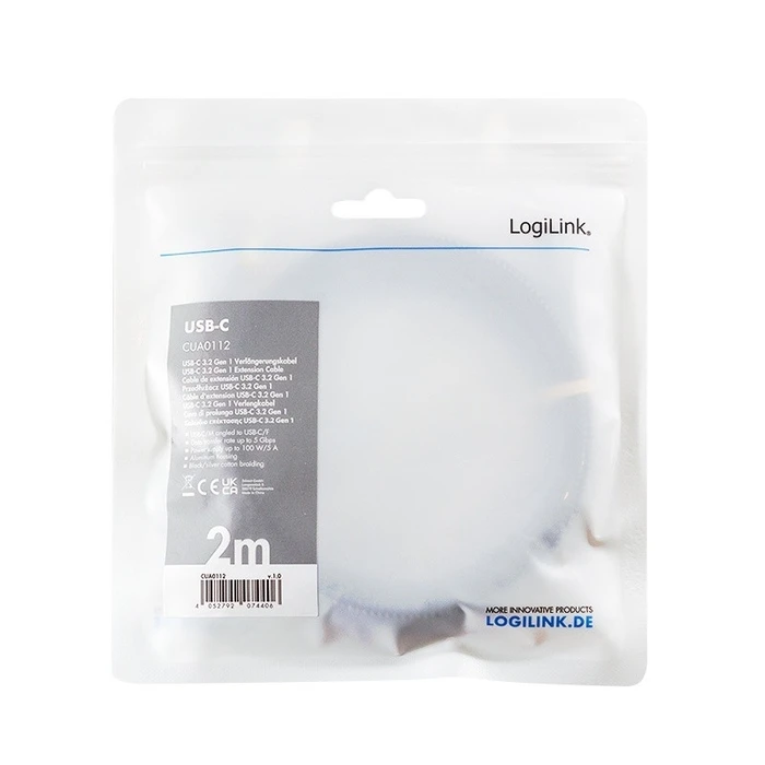 Καλώδιο USB Logilink USB3.2 Gen1 to -C/F, PD, 2m