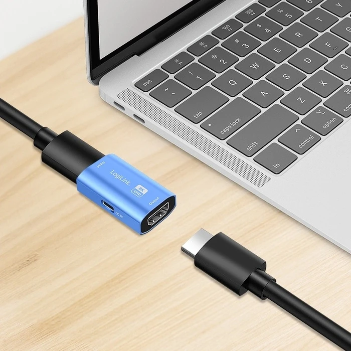 HDMI Repeater Logilink 20m, 8K 60Hz, HDCP 2.3 alu, blu